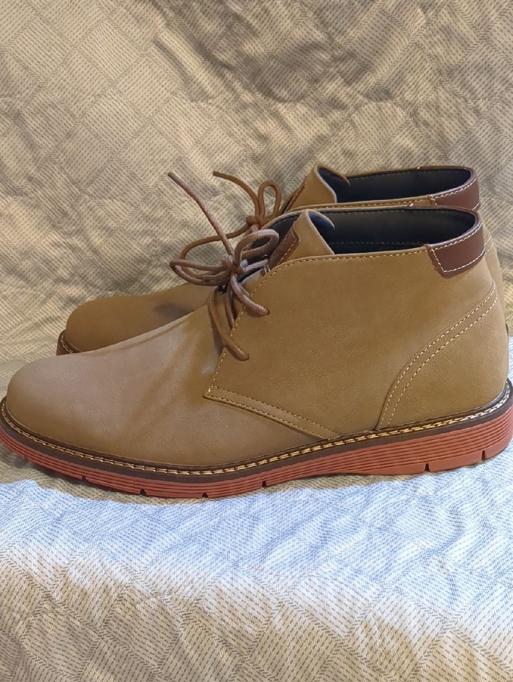 Dockers Tan Chukka Boots with Brown Accents - Picture 14 of 16